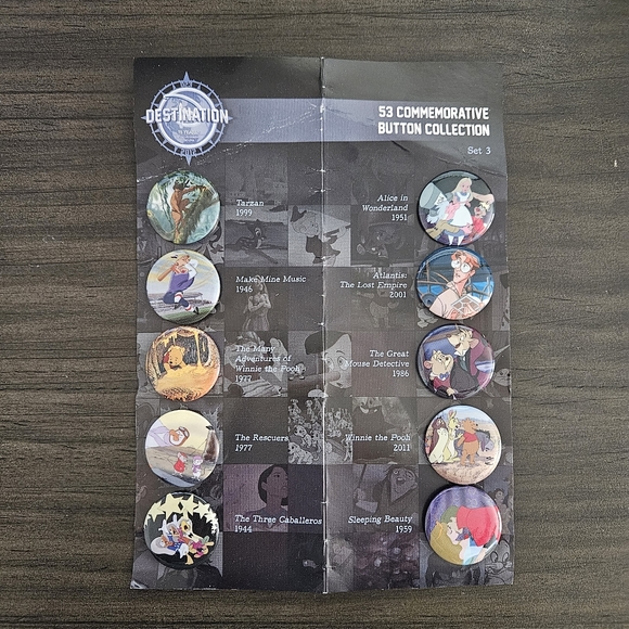 Disney Other - NWT Destination Disney D23 Expo Commemorative Button Collection Set 3